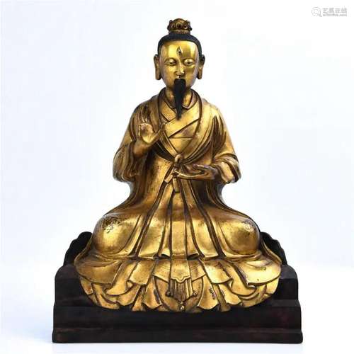 Bronze gilt yuan began to tianzun