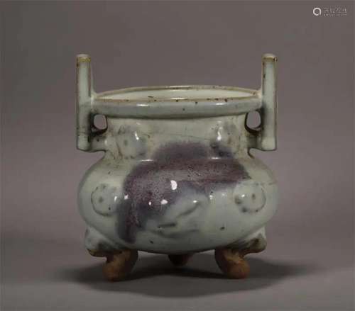 Jun kiln incense burner in yuan Dynasty