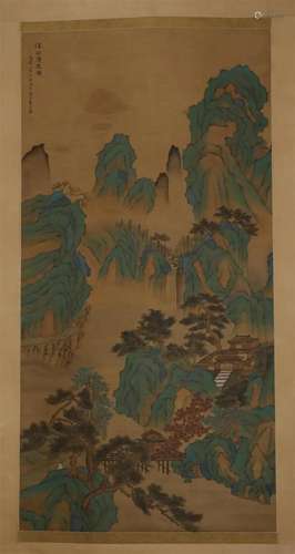 Vertical scroll of Xiagui Mountain in Southern Song Dynasty