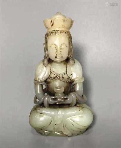 Hetian Jade Buddha of the Tang Dynasty