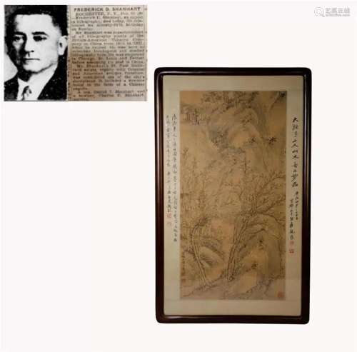 Silk frame of Shi Tao's spring outing in qing Dynasty