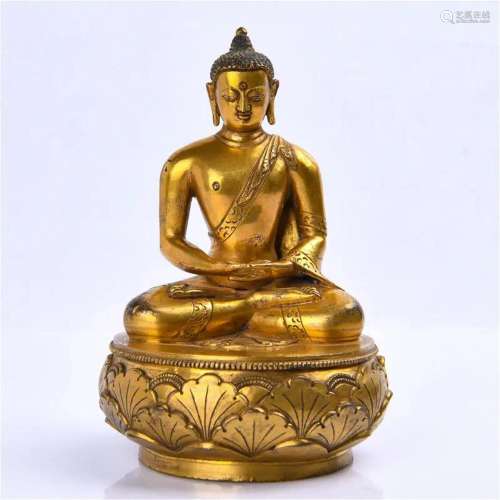 Bronze gilt Amitabha Buddha