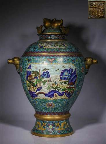Lu Er Zun, a Cloisonne figure from the Qing Dynasty