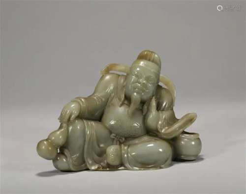 Hetian jade taibai drunk ornaments in the Qing Dynasty
