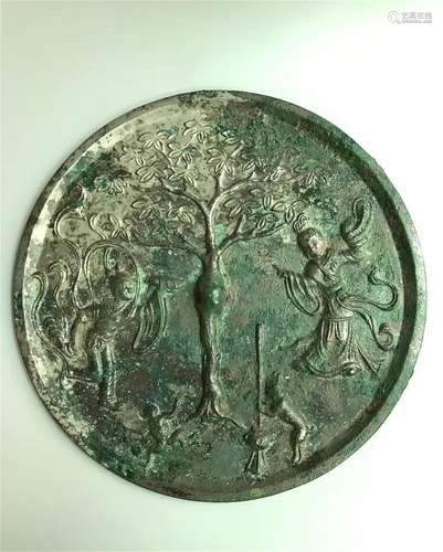 Tang Dynasty bronze Chang 'e mirror