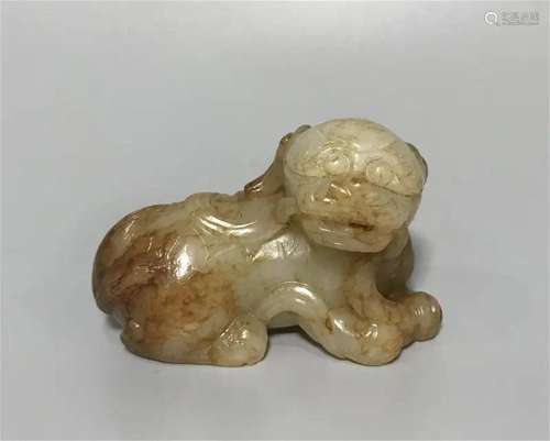 Hetian Jade lion in qing Dynasty