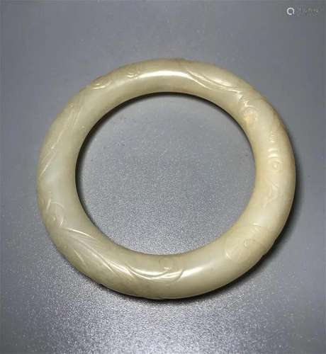 Jade dragon pattern bracelet from Hetian, Qing Dynasty