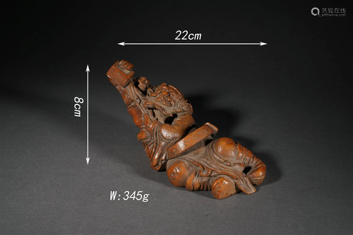 Carved Bamboo Figure Ornament