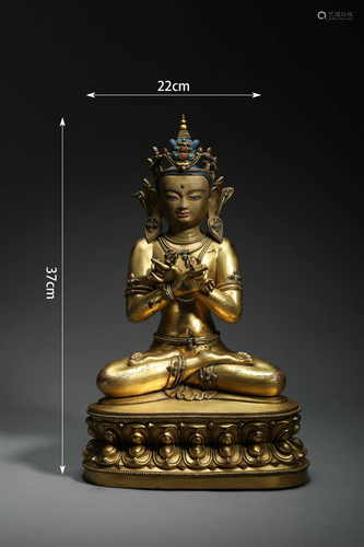 Gilt-Bronze Figure of Avalokitesvara