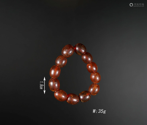 Chinese Amber Bead Hand String