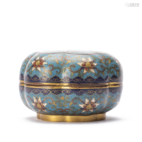 A CHINESE CLOISONNE ENAMEL POMANDER BOX