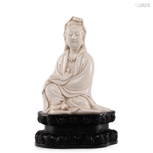 A CHINESE BLANC-DE-CHINE GUANYIN