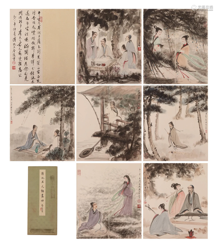 A CHINESE PAINTING ALBUM SIGNED FU BAOSHI