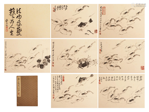 A CHINESE PAINTING ALBUM SIGNED QIBAISHI