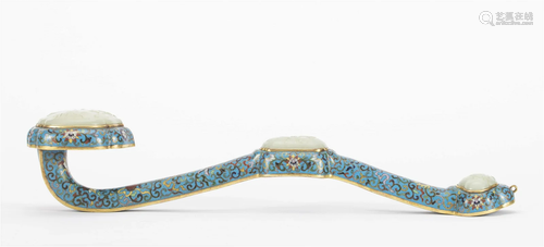 A CLOISONNE ENAMEL RUYI SCEPTER