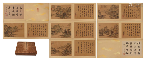 A CHINESE PAINTING ALBUM SIGNED WANG YUANQI