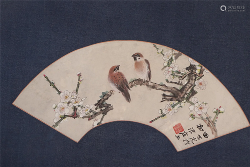 A CHINESE PAINTING OF SPARROWS