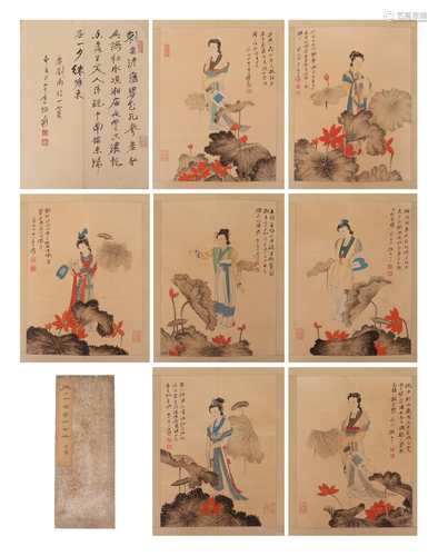 A CHINESE PAINTING ALBUM SIGNED ZHANG DAQIAN