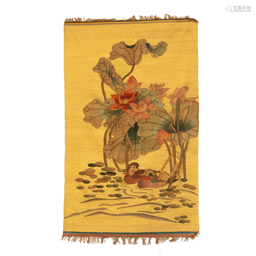 A CHINESE KESI EMBROIDERED HANGING PANEL