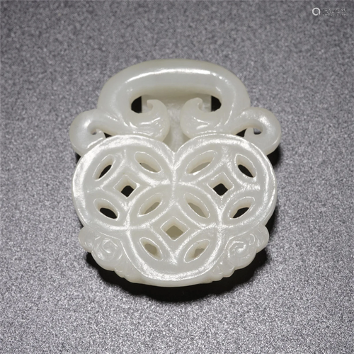 A CHINESE CARVED JADE BELTHOOK