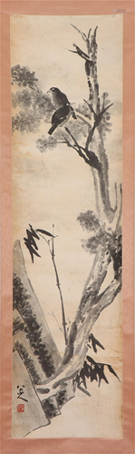 A CHINESE PAINTING OF BIRDS SIGNED BADASHANREN