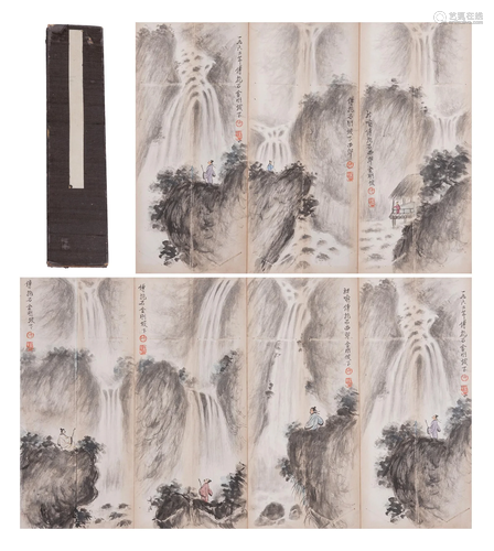 A CHINESE PAINTING ALBUM SIGNED FU BAOSHI