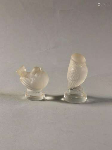 LALIQUE<br />
"Moineau" et "Petit oiseau"...