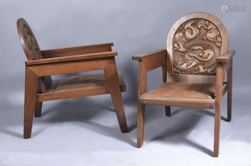 SAVINA Joseph (1901-1983)<br />
Paire de fauteuils modernist...