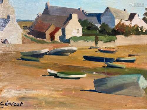 GENICOT Robert (1890-1981)<br />
"Ploumanac'h, bateaux ...