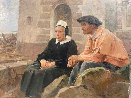 ROYER Henri-Paul (1869-1938)<br />
"Couple de Bretons&q...