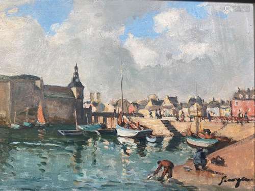 SEEVAGEN Lucien (1887-1959)<br />
"Concarneau, le décha...