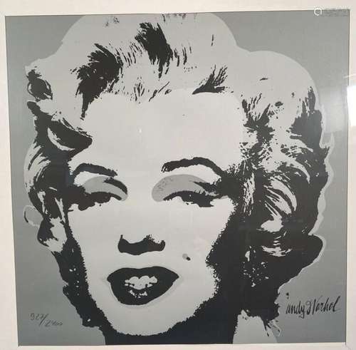 WARHOL Andy (1926-1987) (D'après)<br />
"Grey Marilyn -...