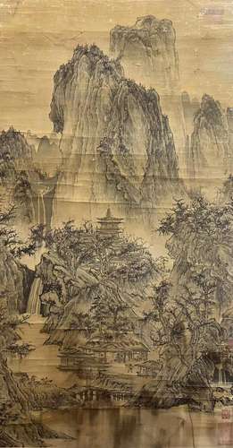 Li Cheng, Chinese Landscape Painting Scroll