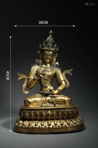 Gilt-Bronze Figure of Avalokitesvara