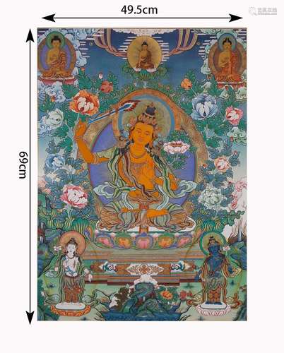 Thangka of Manjushri