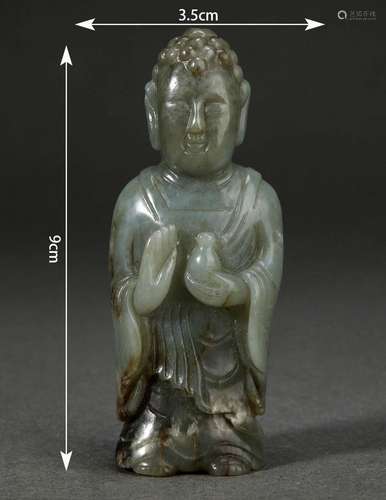 Carved Jade Figure of Shakyamuni