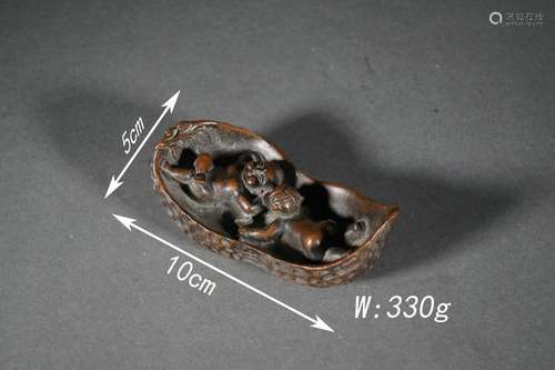 Bronze Boys Paper Weight