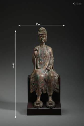 Bronze Figure of Seated Buddha