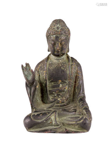 五代 銅釋迦牟尼佛像