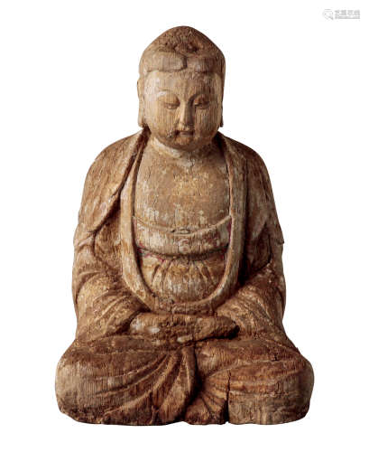 明代 木雕釋迦牟尼佛像