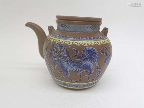 Blue colored purple clay pot (European Zhengchun style)