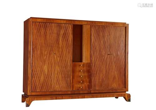 Jean PASCAUD (1903-1996),Meuble de rangement en ^placage de ...