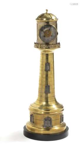 André-Romain GUILMET (1827-1892),Pendule phare à mouvement e...