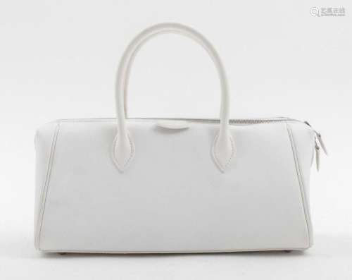 Hermes Paris Bombay 35 White Leather Bag