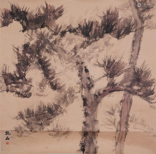 A Chinese Painting By Fu Baoshi on Paper Album