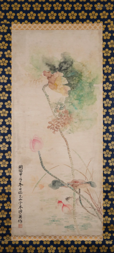 A Chinese Scroll Painting By Sha Ying