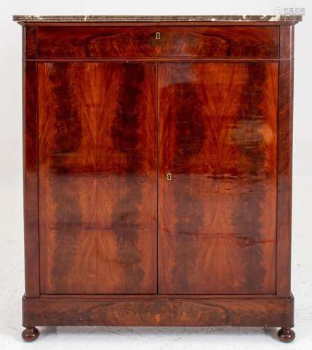 Charles X Flame-Mahogany Veneered Cabinet