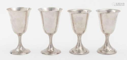 Steiff Sterling Silver Water Goblets, 4