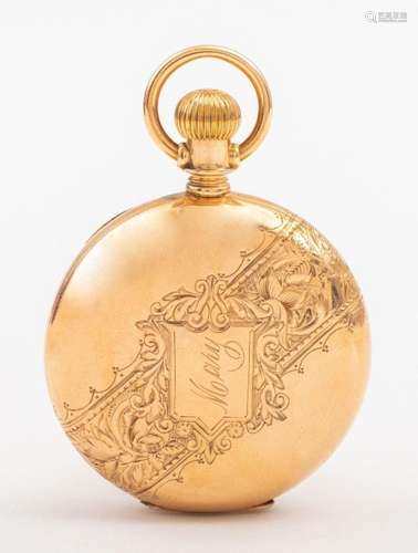 Antique Elgin 14K Gold Hunter Case Pocket Watch