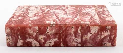 Jasper Veneered White Quartz Table Box